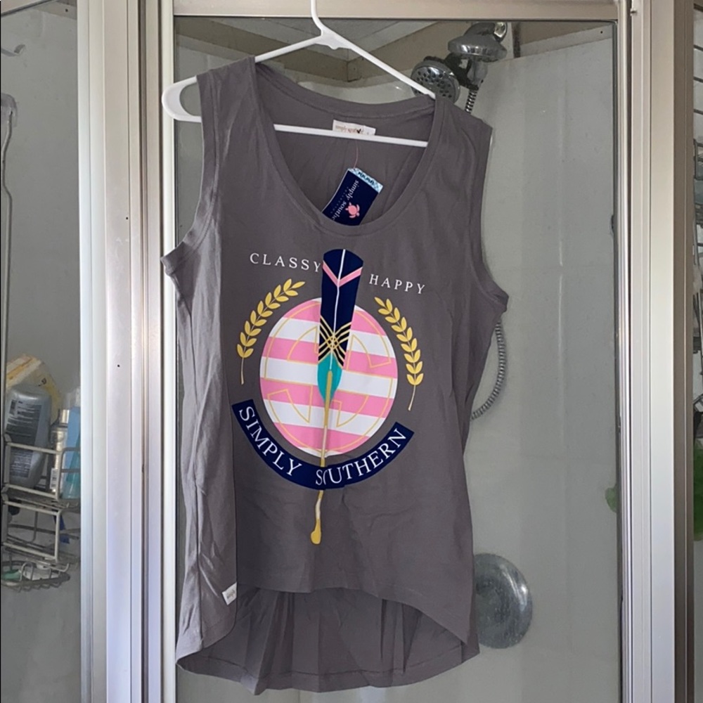 grey simply southern tank top
